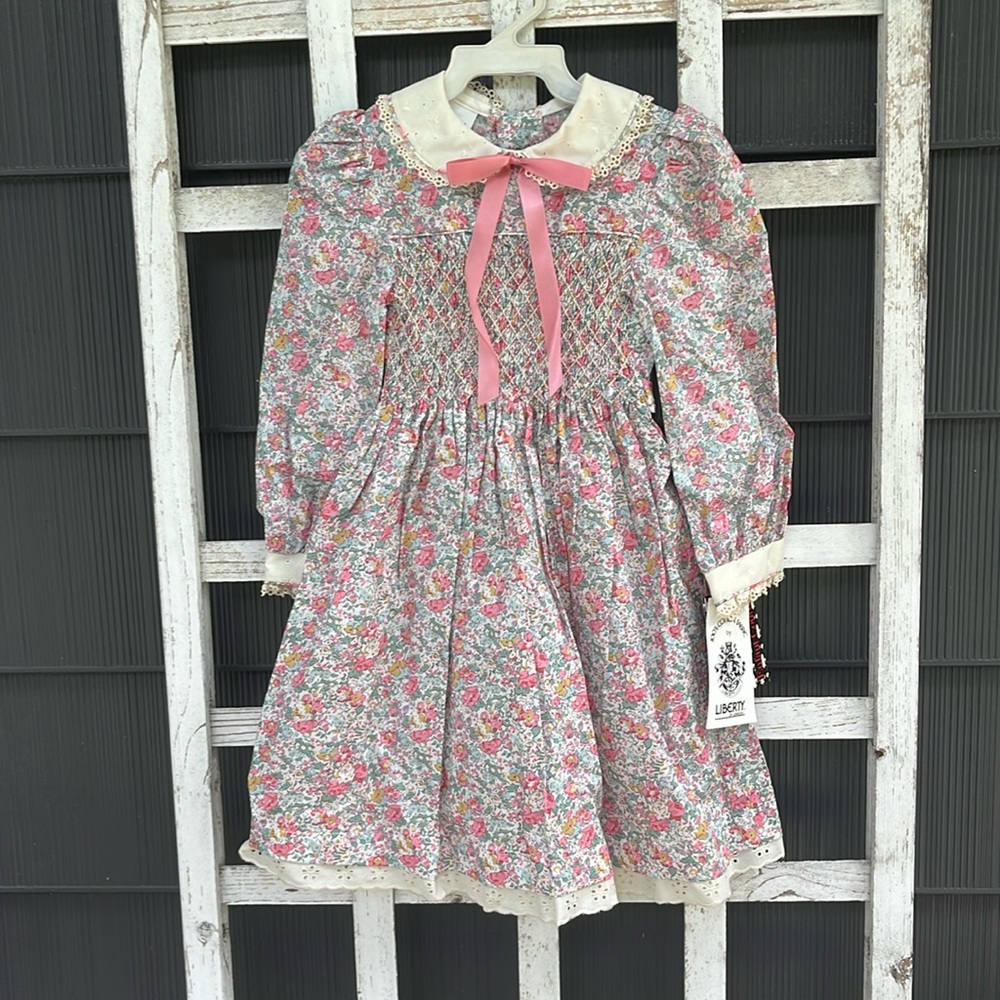 Precious Enfant Couture Liberty by London Vintage Girls Floral Dress